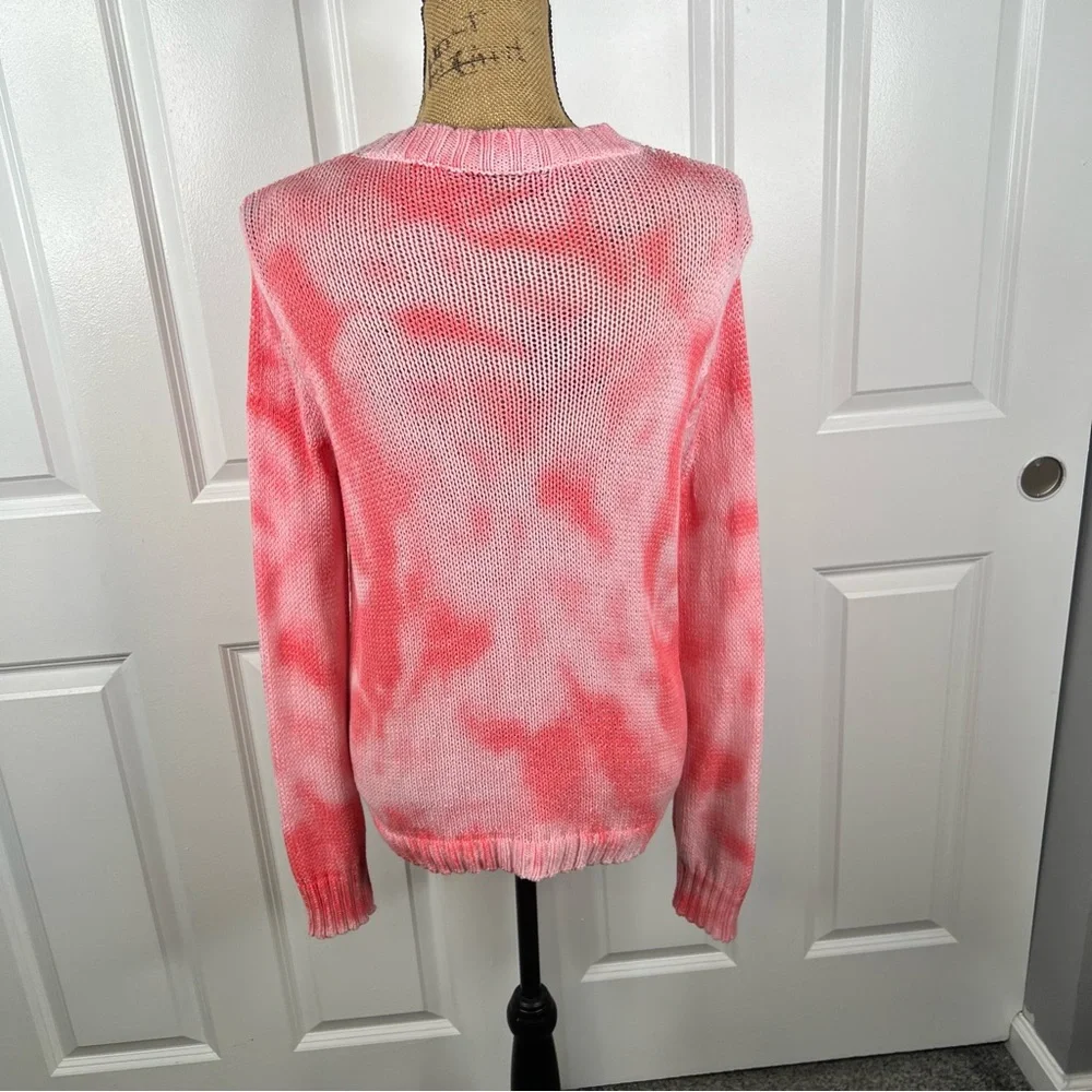 Sz S/M Wooden Ships NWOT $135 MSRP  Pink Tie Dye Sweater - Picture 6 of 8